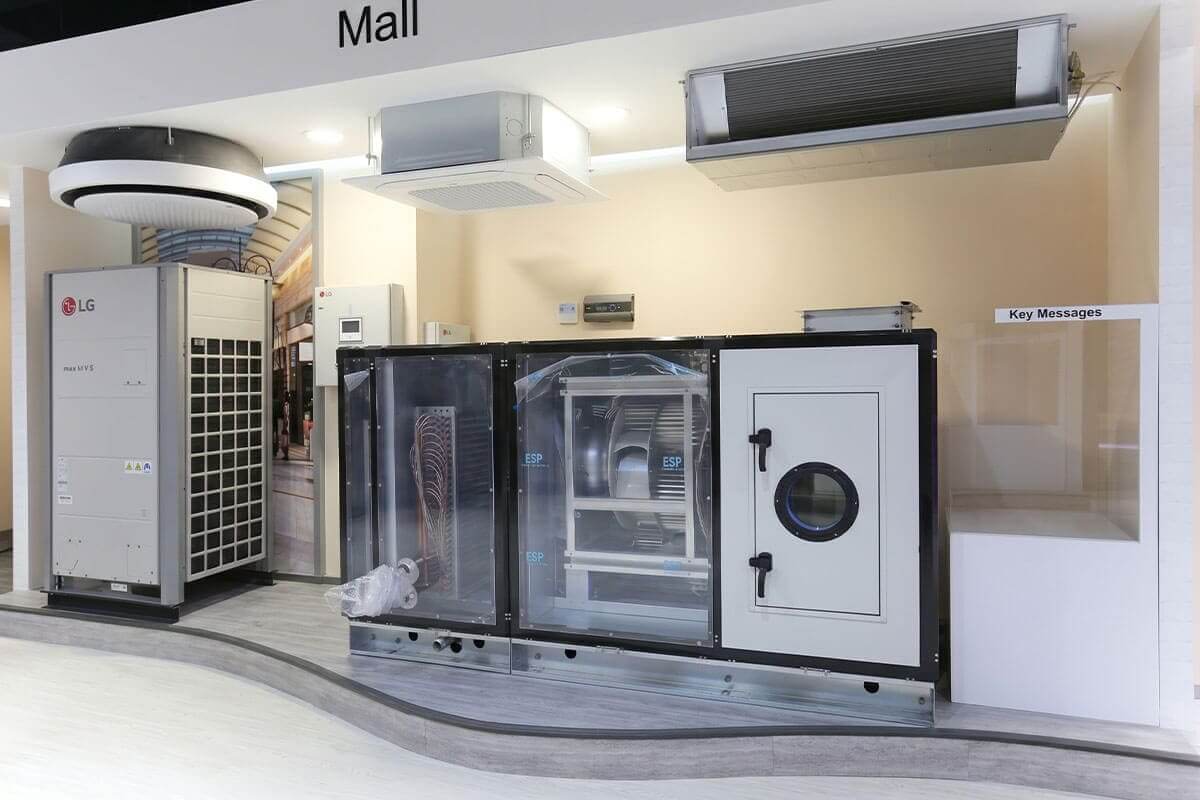 LG Electronics Showroom — heavy commercial structural deck