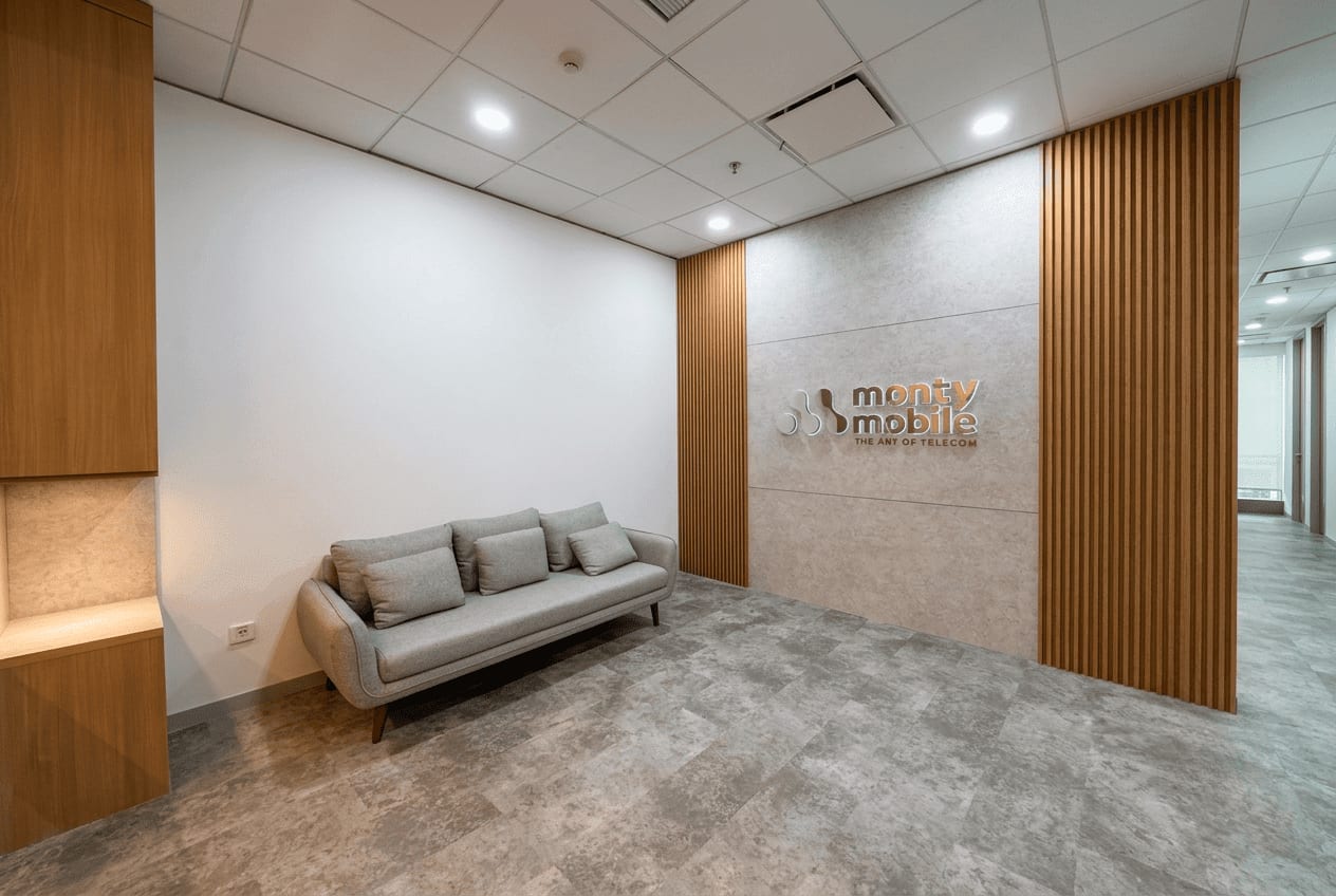 Monty Mobile office design & build — reception, Noble House Kuningan Jakarta